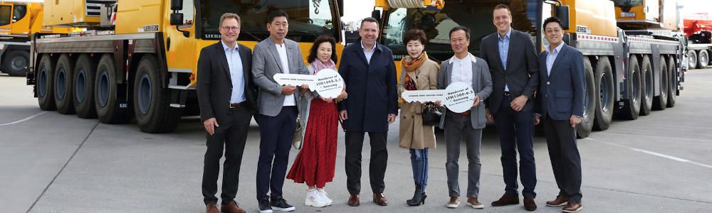 Desembarco de las grúas móviles de Liebherr en Corea del Sur: nuevas instalaciones y estreno de grúas