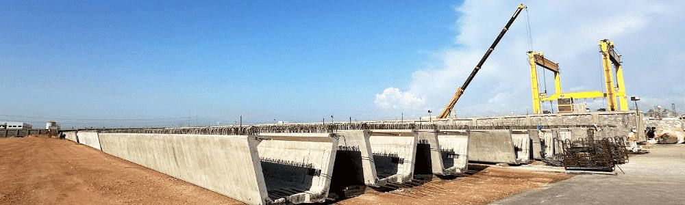 Sistema de Pretensado Autoportante y Línea de Producción de Vigas Artesa de Moldtech