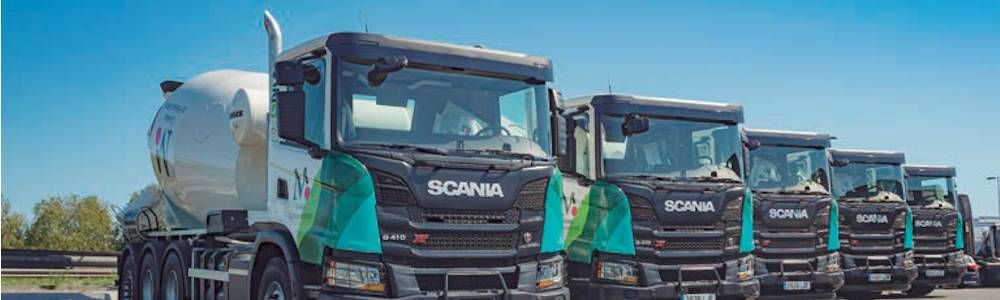 Hormigoneras Scania propulsadas por gas natural comprimido para General de Hormigones