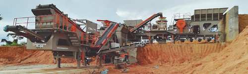 Caes-Constmach monta planta móvil para la trituración de granito en Camerún