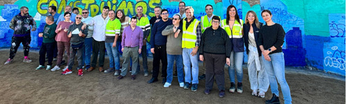 Graffiti "Construimos Inclusión" - Gravera La Rinconada