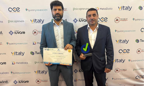 Jacobo Valero y Andrés Valentín Núñez, director y responsable de Seguridad de la planta de Alconera