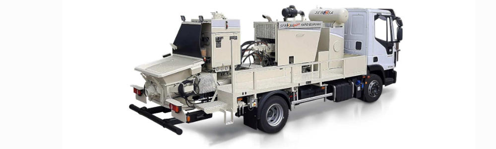 Bomba de Hormigón sobre camión BC-1606 de Sebhsa