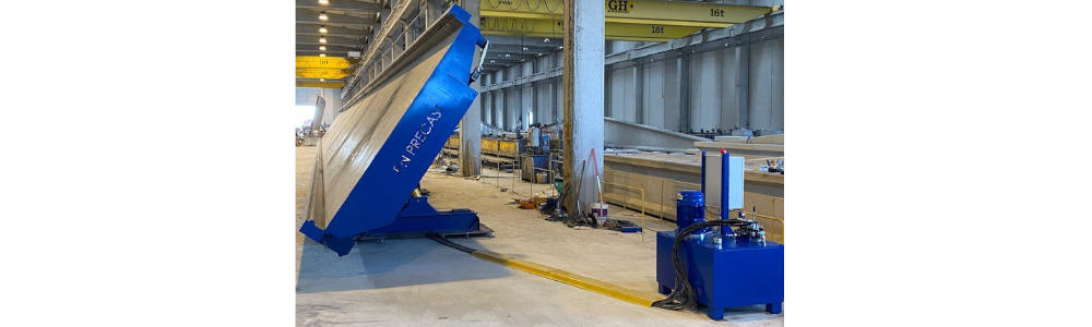 Mesa basculante para paneles prefabricados de hormigón de PN Precast
