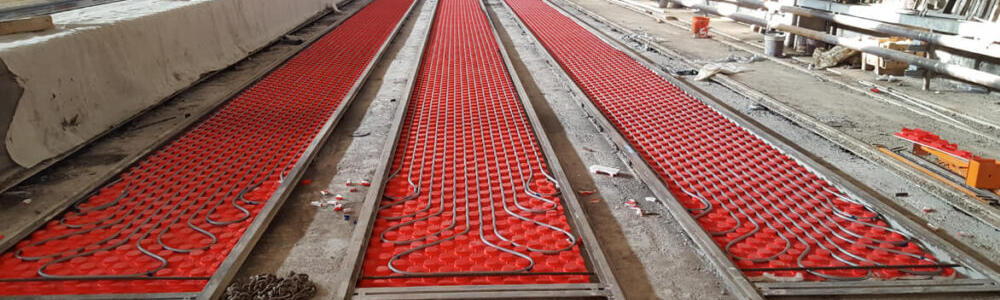 Máquina en fábricas de pretensado