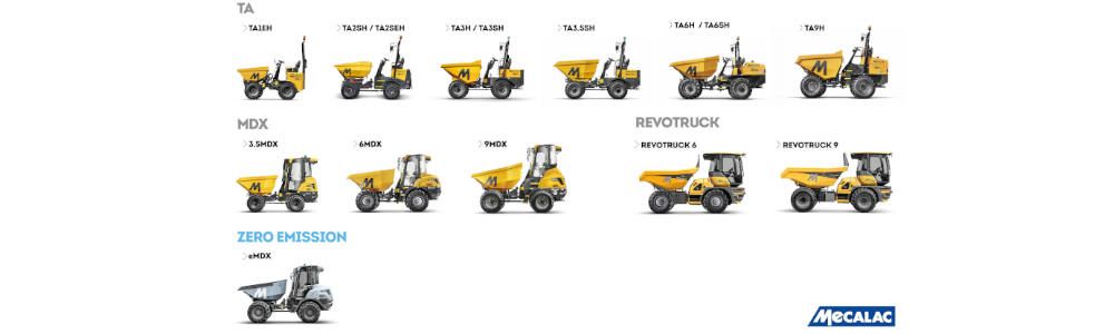 Mecalac actualiza su gama de Dúmperes