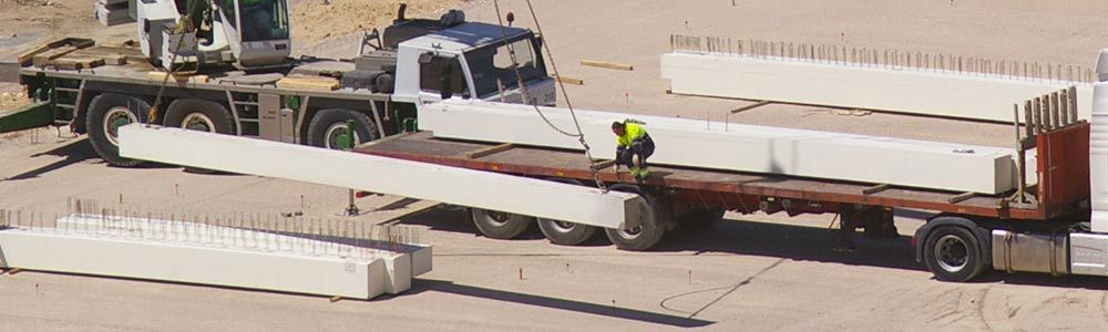 Descarga de elementos prefabricados