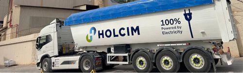 Holcim presenta su primer Camión bañera eléctrico de España