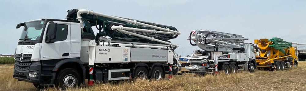 Variedad de bombas de hormigón CIFA – BARYSERV “B+S”
