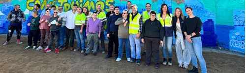 Graffiti "Construimos Inclusión" - Gravera La Rinconada