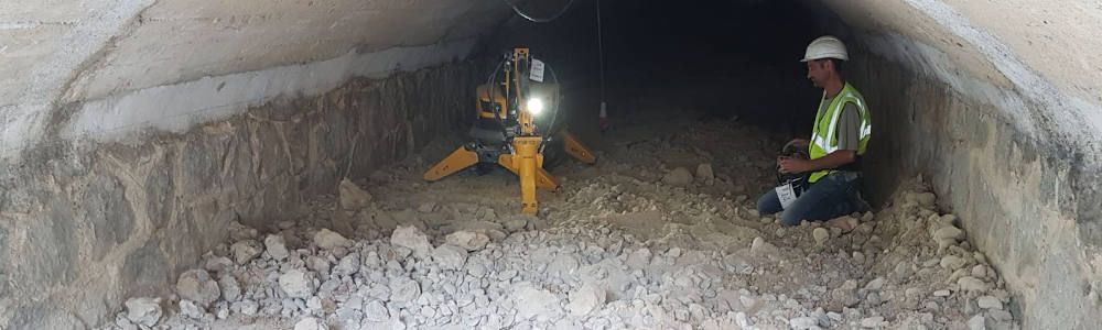 El robot Brokk 70 puede acceder a galerías de incluso 1 m de diámetro interior