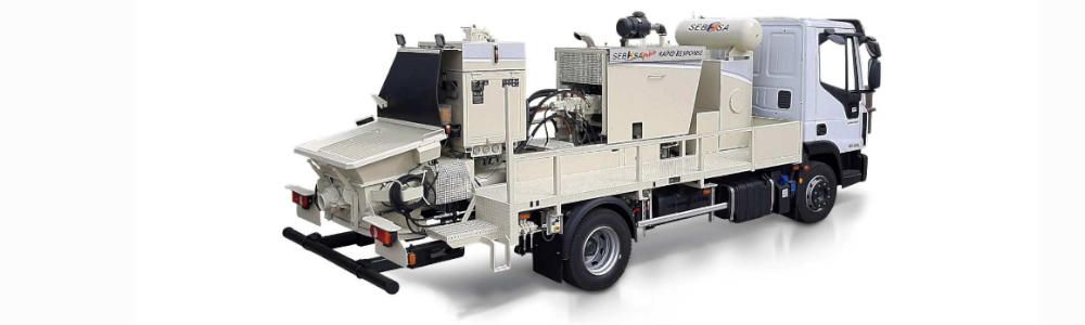 Bomba de Hormigón sobre camión BC-1606 de Sebhsa