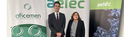 El presidente de Oficemen, Alan Svaiter y la presidenta de aelēc, Marina Serrano