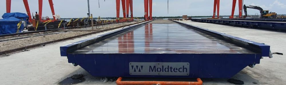 Moldtech instalala Mesas para la producción de prelosas para puente en Filipinas