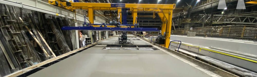 Máquina fratasadora Moldtech: tecnología para el alisado y nivelado perfecto de paneles de hormigón