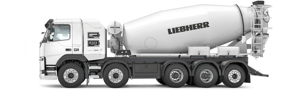 Primer camión hormigonera 100% eléctrico de Liebherr, disponible en dos capacidades: 10 m3 y 12 m3
