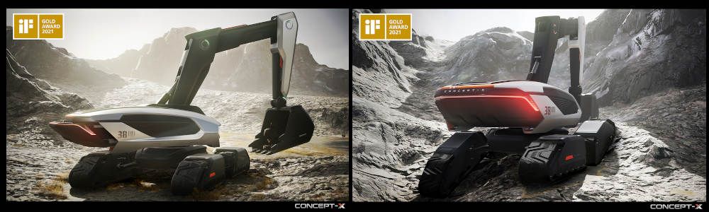 El diseño de la excavadora Concept-X ha ganado la medalla de oro en los premios iF Design Awards 2021