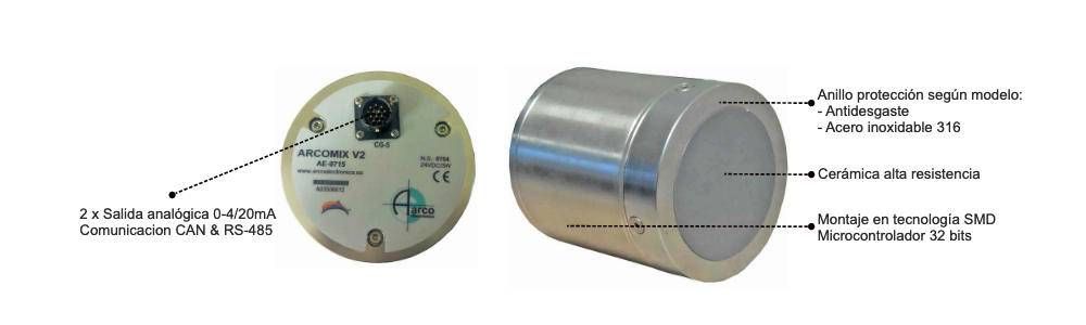 Arcomix V2, Sensor de humedad por microondas para mezcladoras de Arco Electrónica