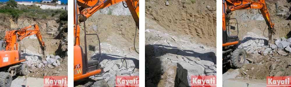 Demolición de granito con Cras de Kayati